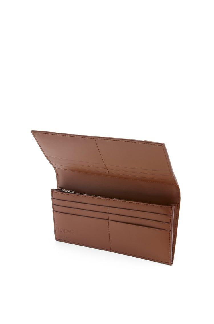 Puzzle long horizontal wallet in classic calfskin
