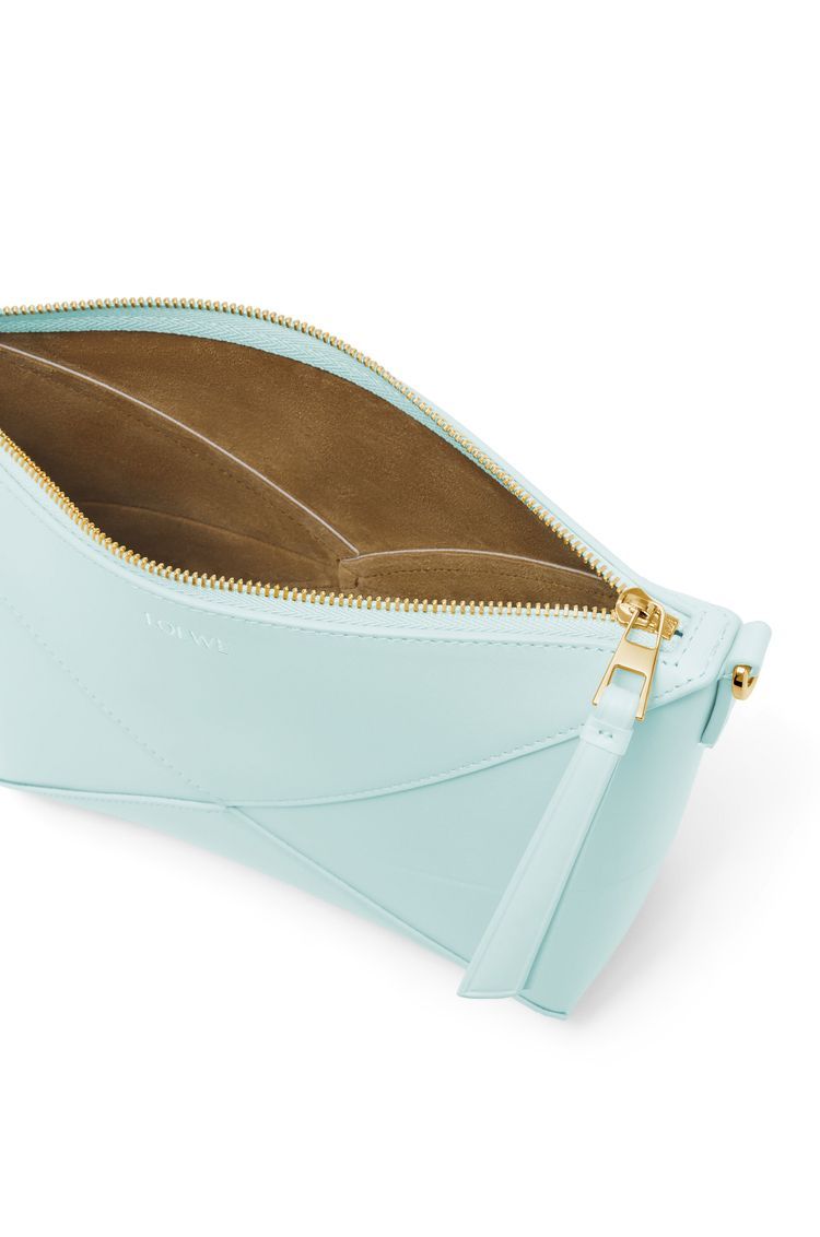 Puzzle Fold pouch in shiny nappa calfskin