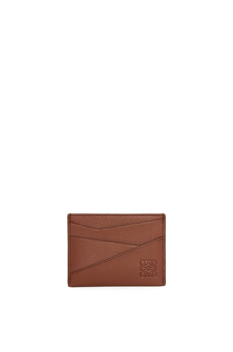 Puzzle plain cardholder in classic calfskin