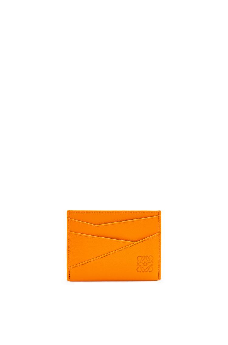 Puzzle plain cardholder in classic calfskin