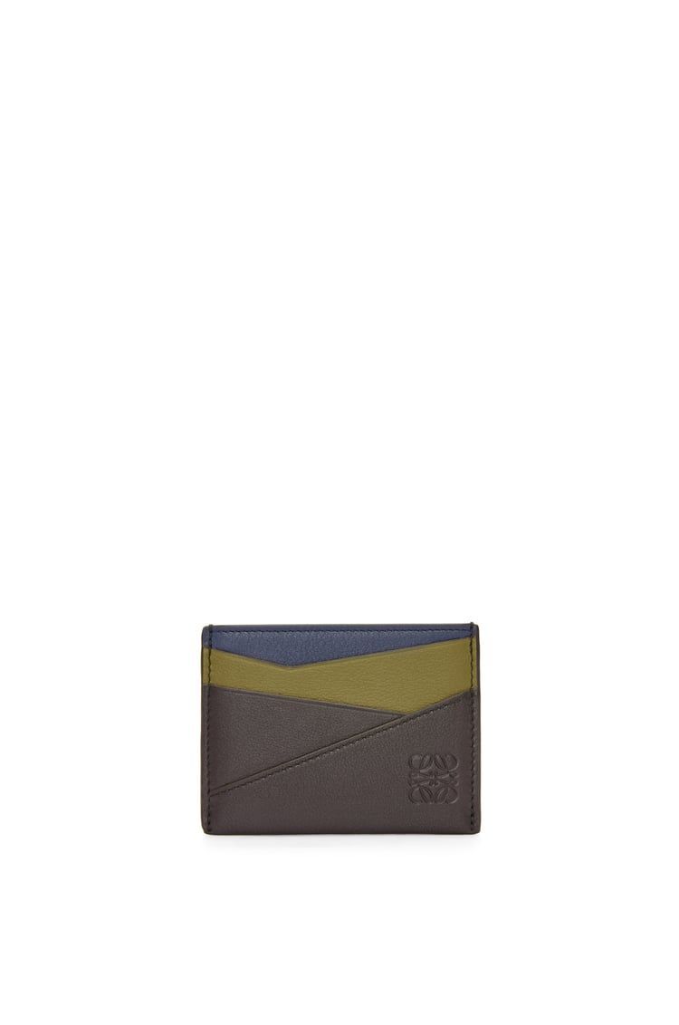 Puzzle plain cardholder in classic calfskin