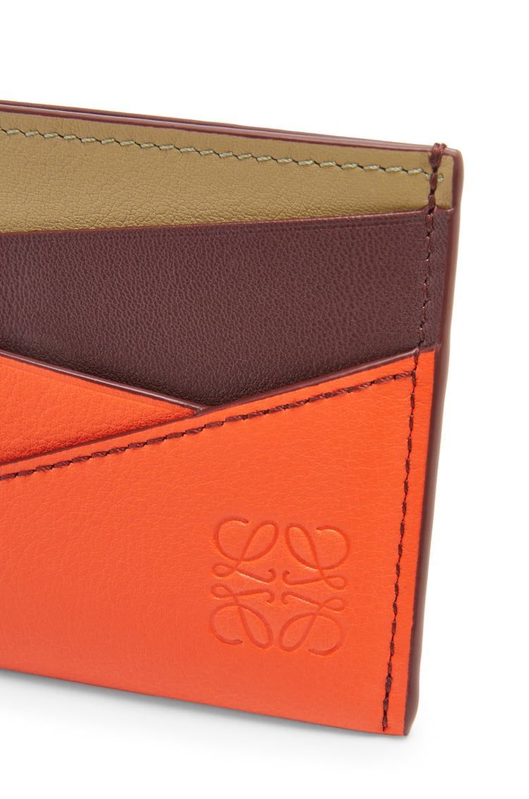 Puzzle plain cardholder in classic calfskin