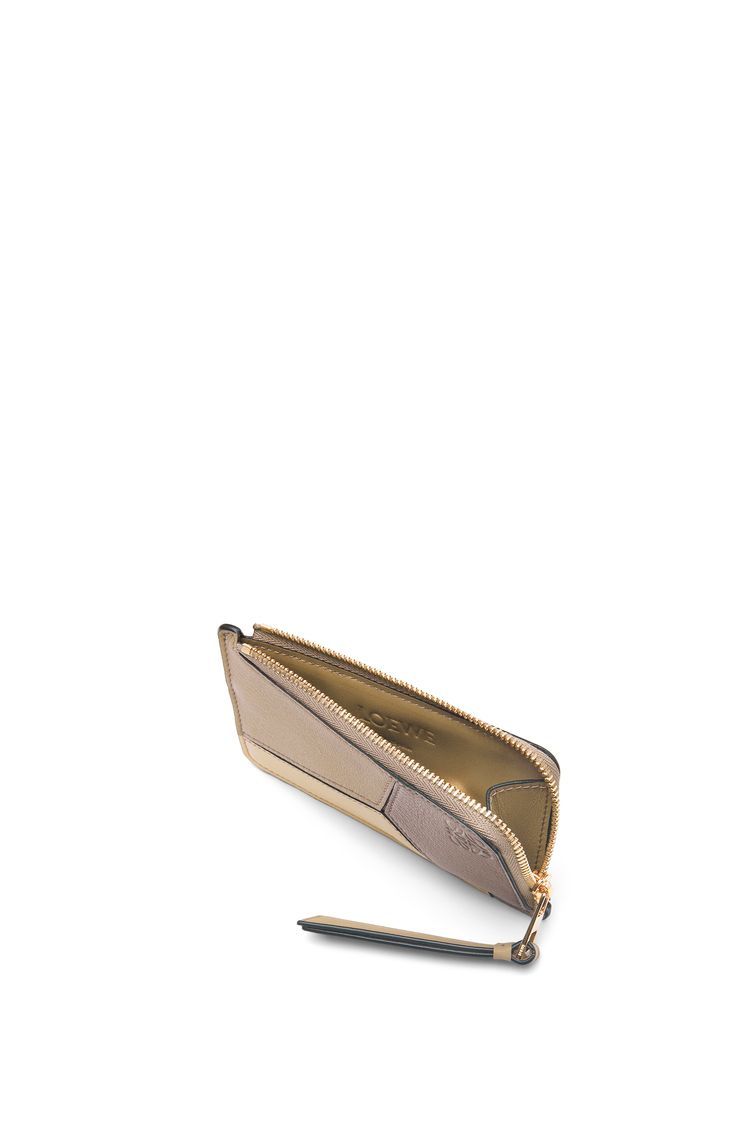 Puzzle coin cardholder in classic calfskin