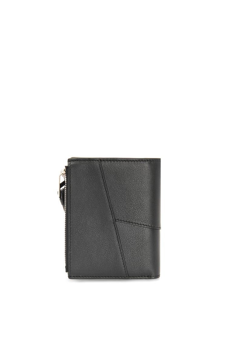 Puzzle slim compact wallet in classic calfskin