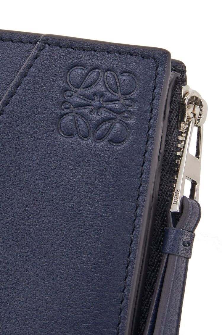 Puzzle slim compact wallet in classic calfskin