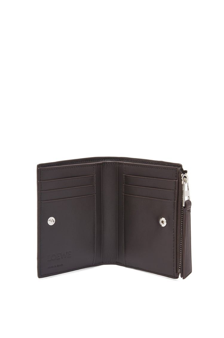 Puzzle slim compact wallet in classic calfskin