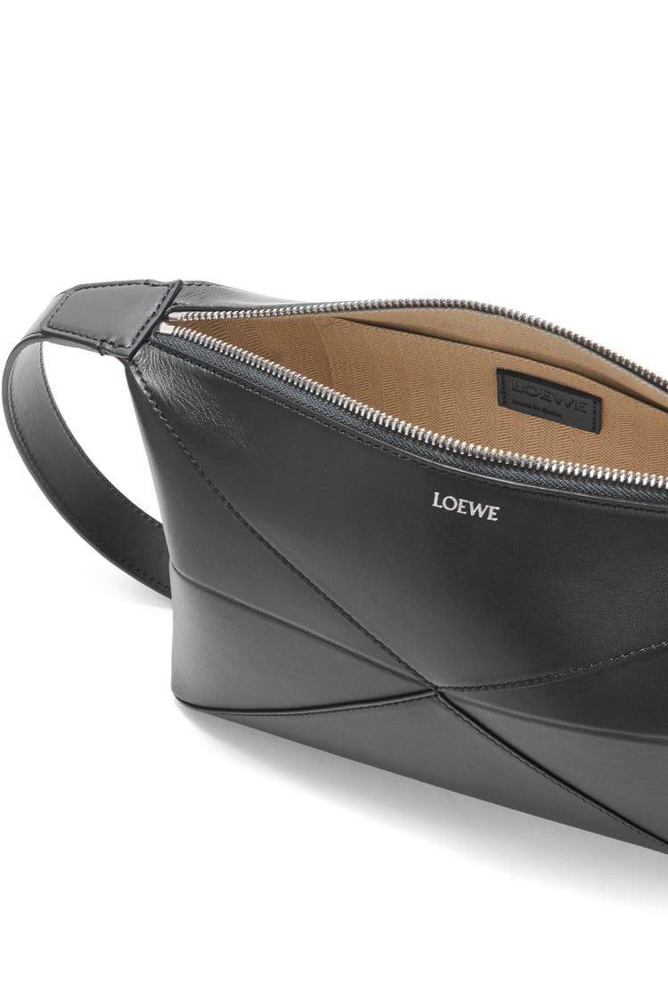 Puzzle Fold wash bag in shiny calfskin
