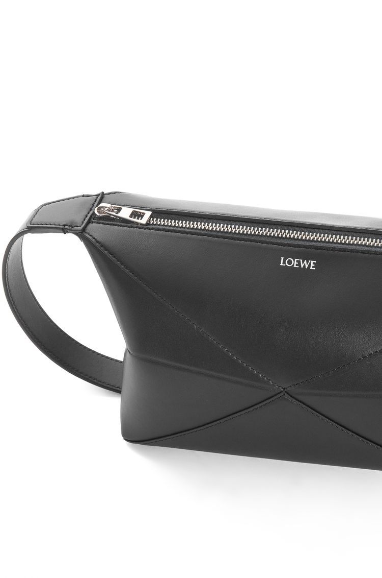 Puzzle Fold wash bag in shiny calfskin
