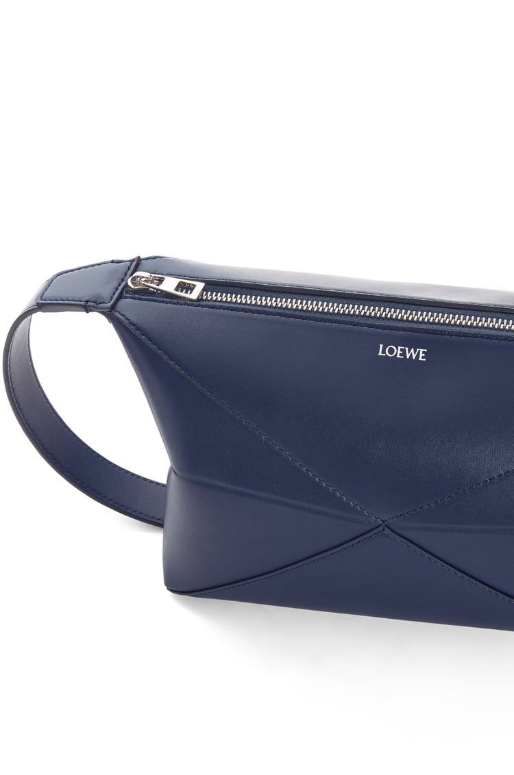 Puzzle Fold wash bag in shiny calfskin
