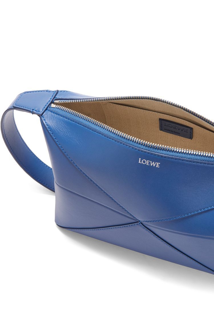 Puzzle Fold wash bag in shiny calfskin