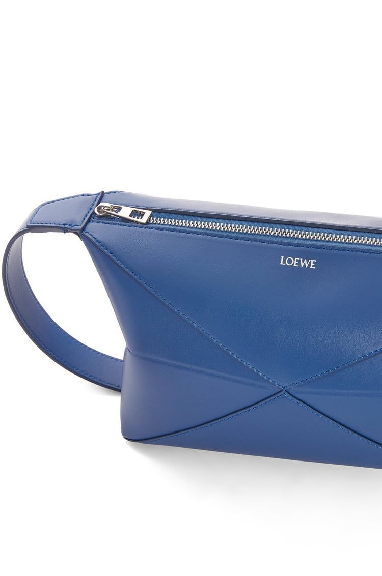 Puzzle Fold wash bag in shiny calfskin