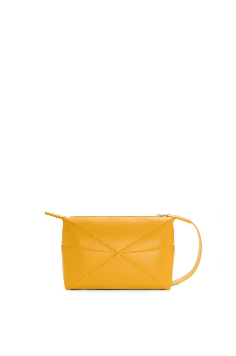 Puzzle Fold wash bag in shiny calfskin