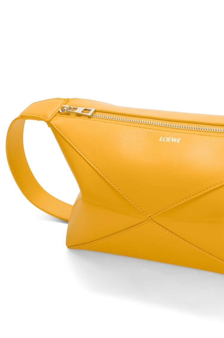 Puzzle Fold wash bag in shiny calfskin