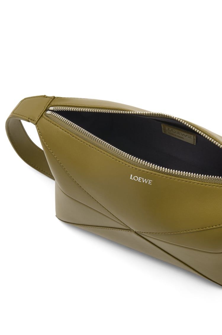 Puzzle Fold wash bag in shiny calfskin
