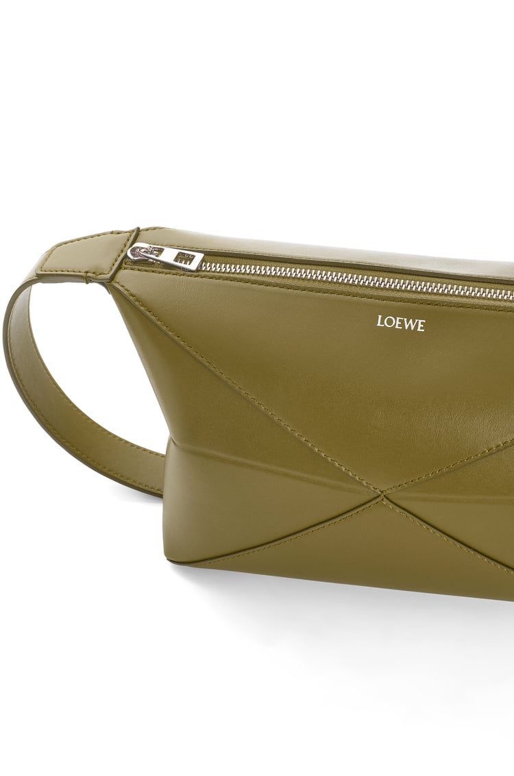 Puzzle Fold wash bag in shiny calfskin