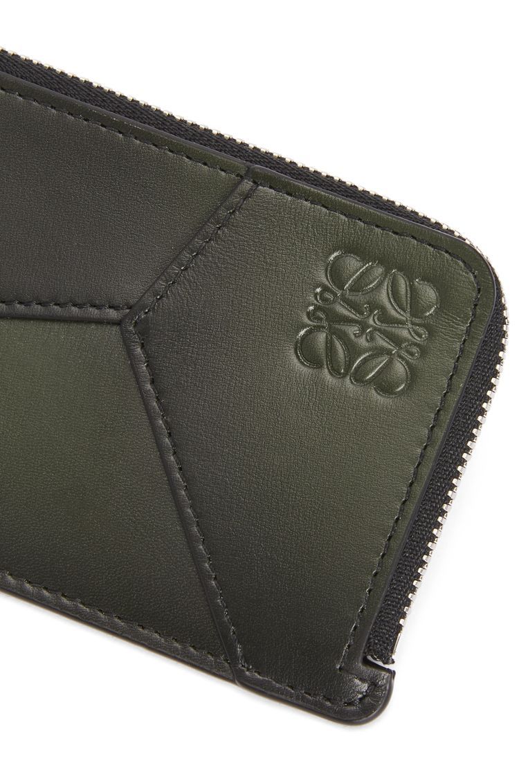 Puzzle coin cardholder in silk calfskin