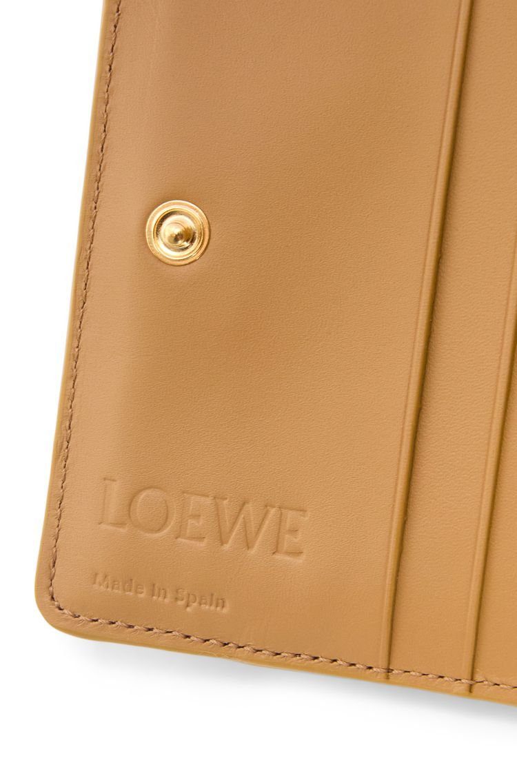 Puzzle compact zip wallet in classic calfskin
