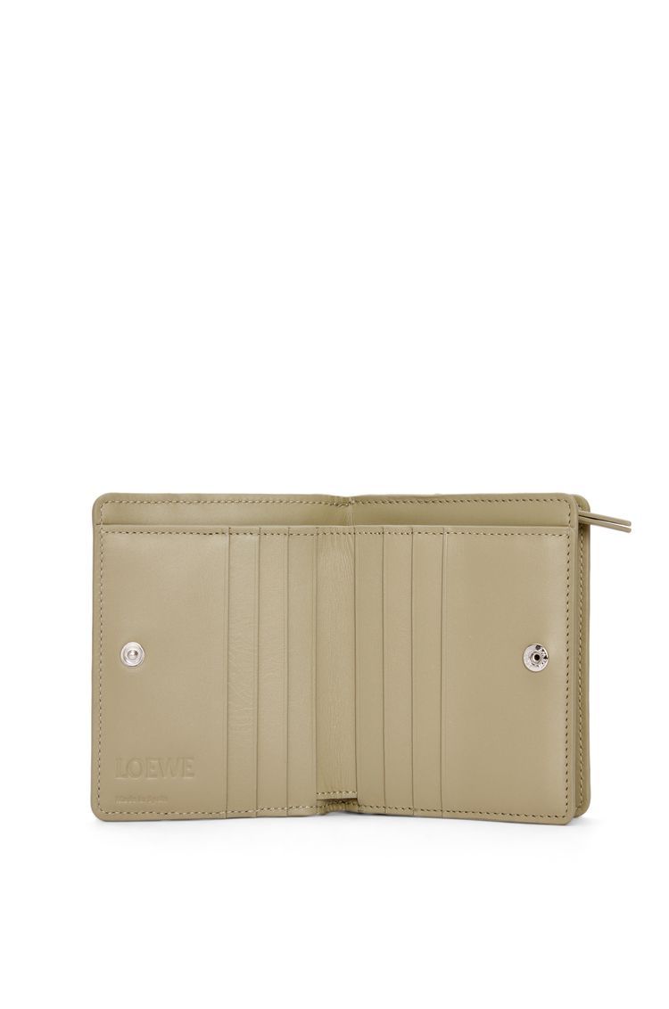 Puzzle compact zip wallet in classic calfskin