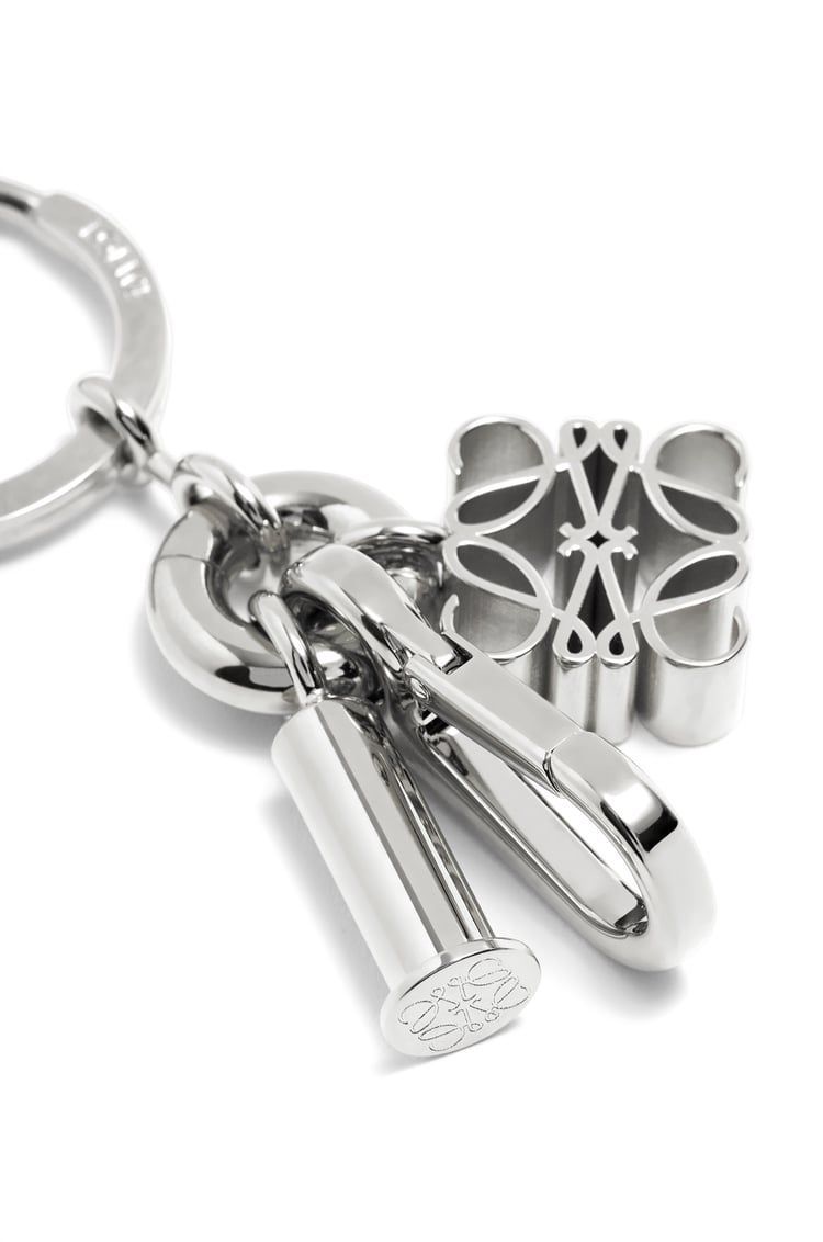 Anagram keyring in brass