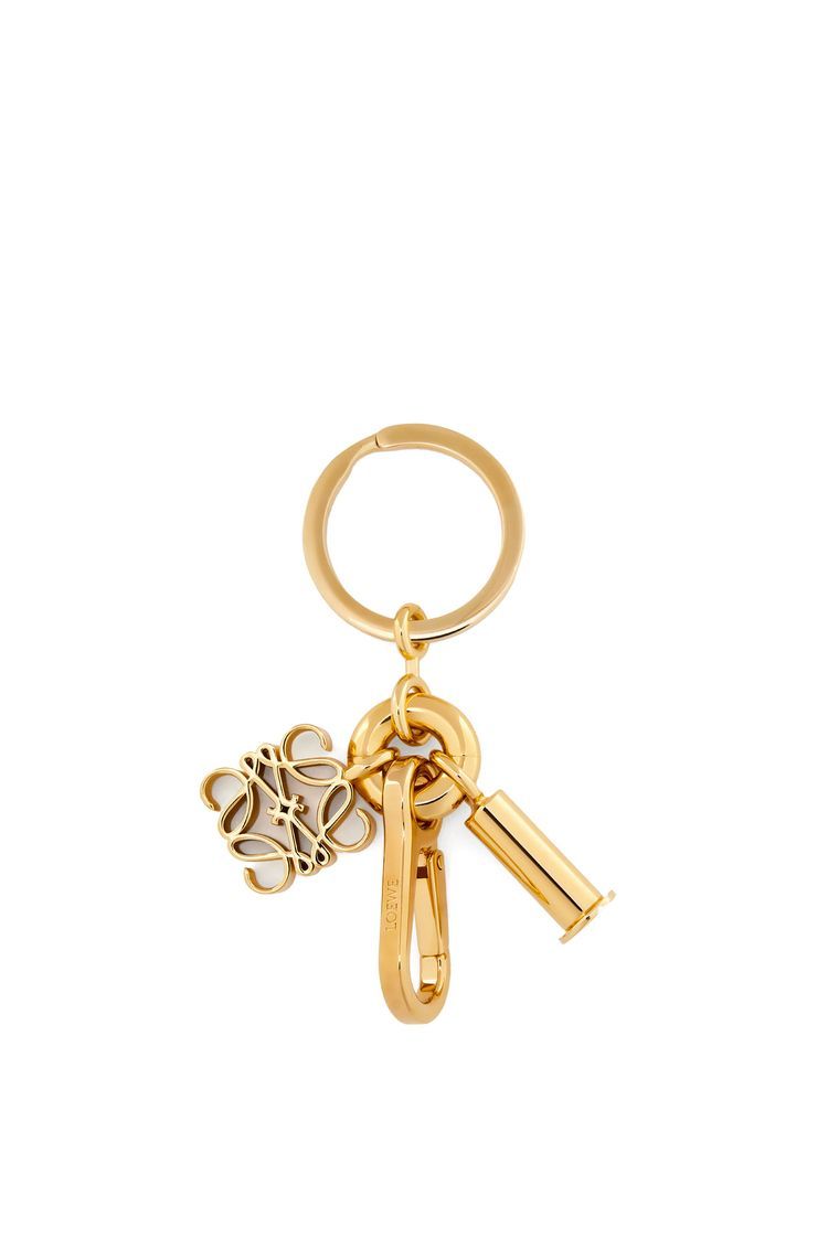 Anagram keyring in brass