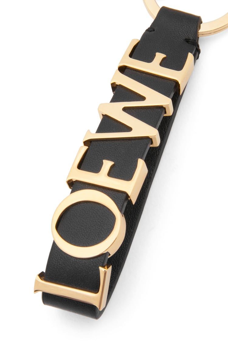 LOEWE Bold keyring in classic calfskin and brass