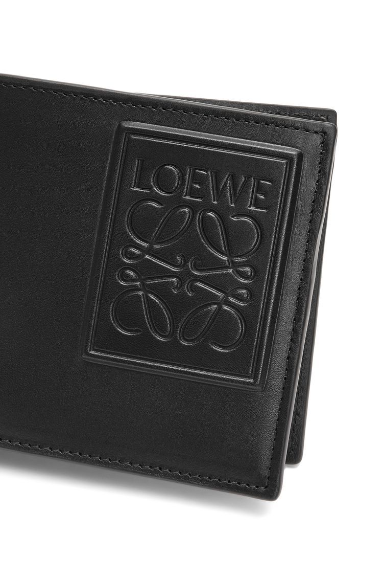 Bifold coin wallet in silk calfskin