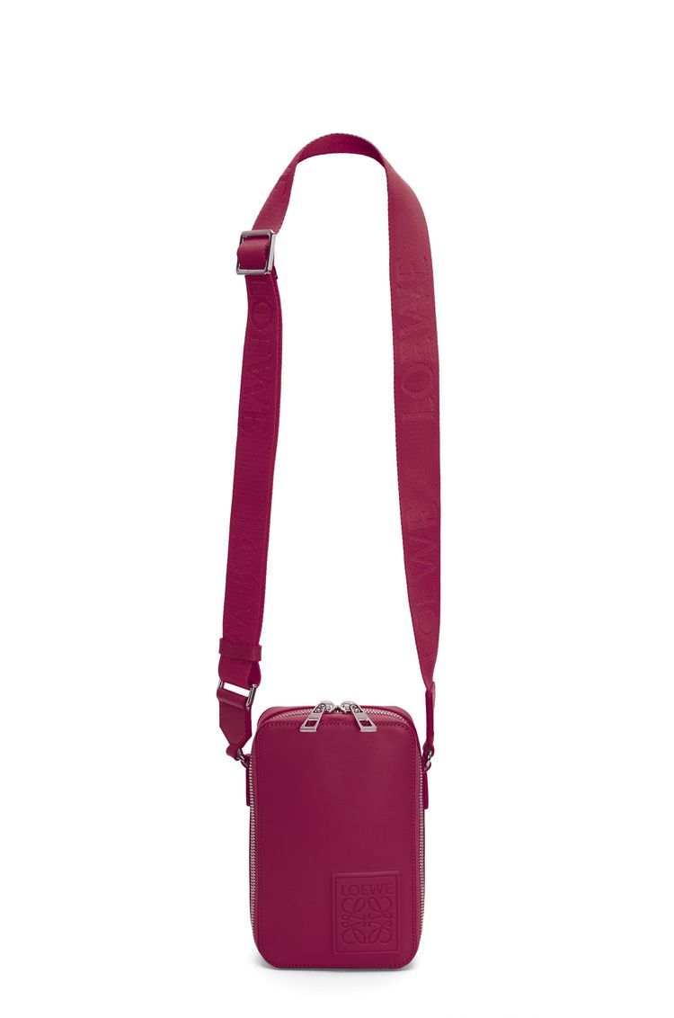 Vertical Crossbody Pocket in satin calfskin