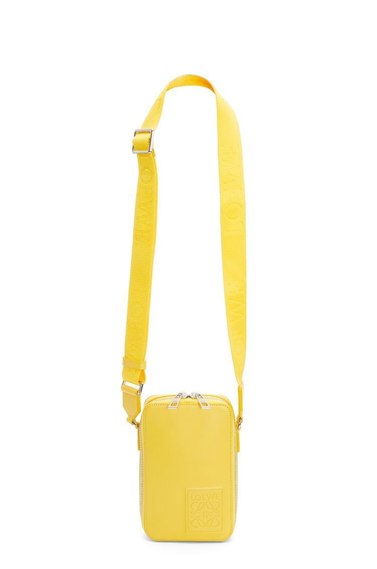 Vertical Crossbody Pocket in satin calfskin