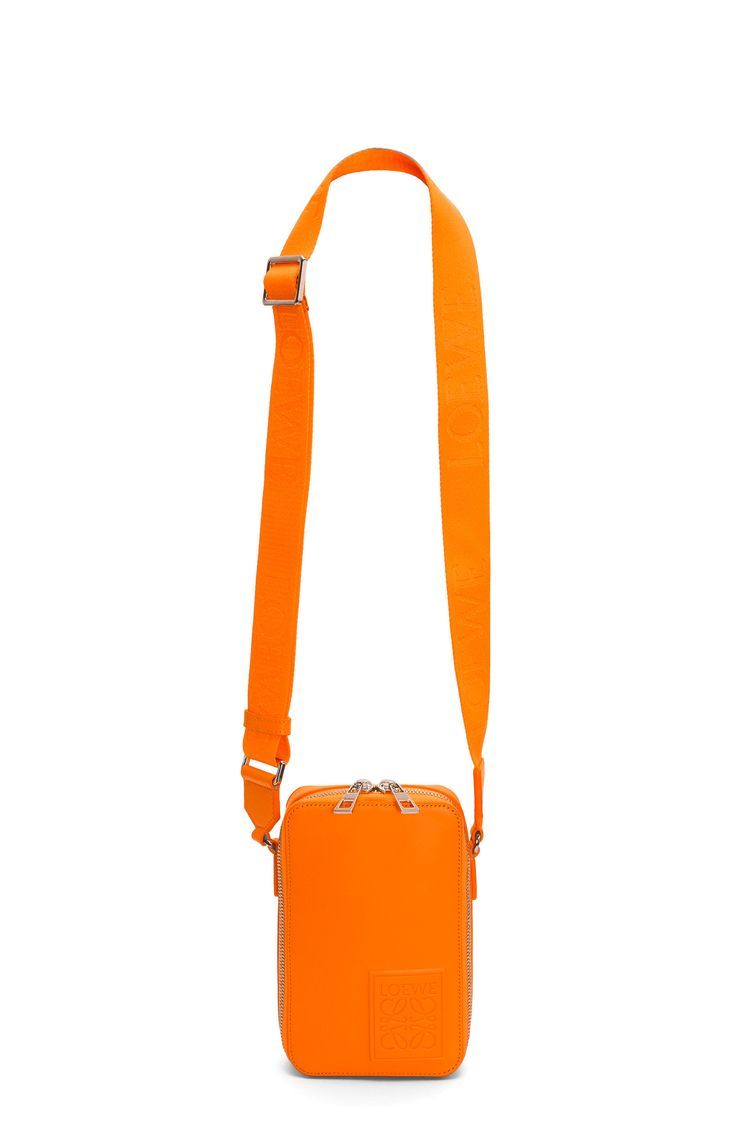 Vertical Crossbody Pocket in satin calfskin