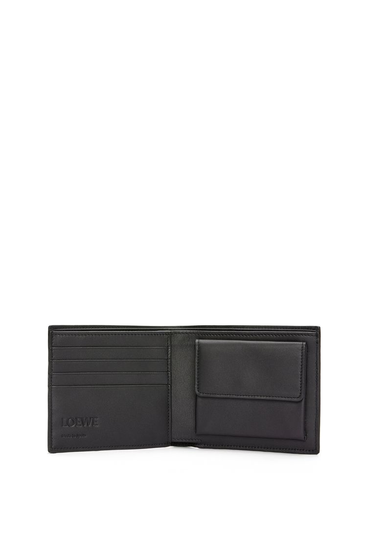Bifold coin wallet in shiny calfskin