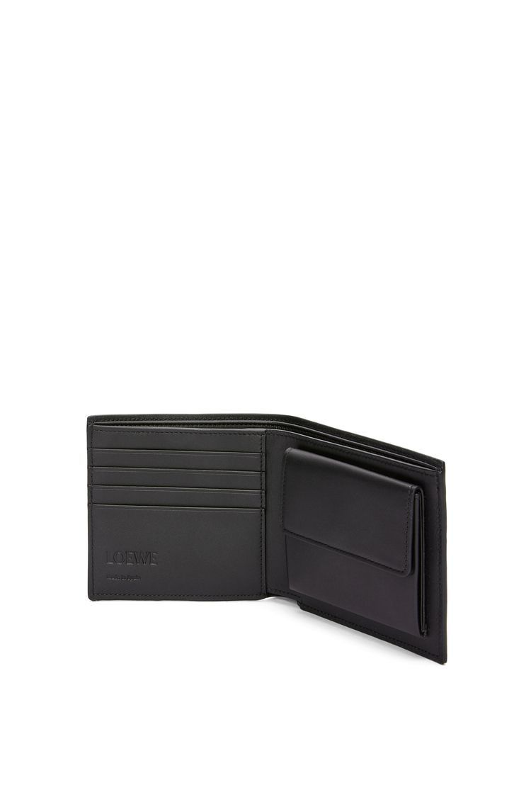 Bifold coin wallet in shiny calfskin