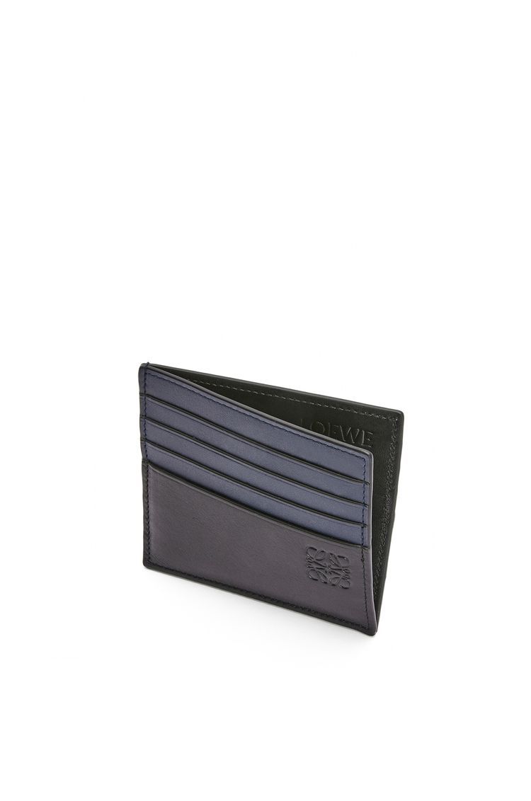 Open plain cardholder in shiny calfskin