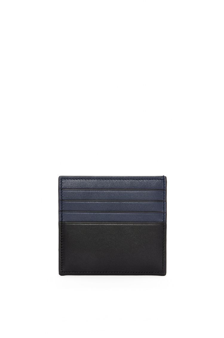 Open plain cardholder in shiny calfskin