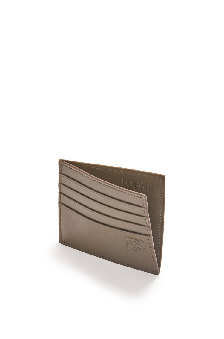 Open plain cardholder in shiny calfskin