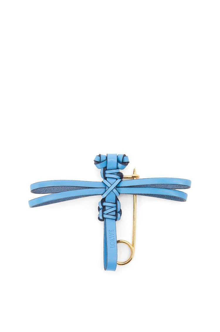 Dragonfly pin charm in calfskin
