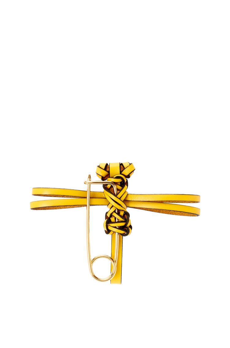 Dragonfly pin charm in calfskin