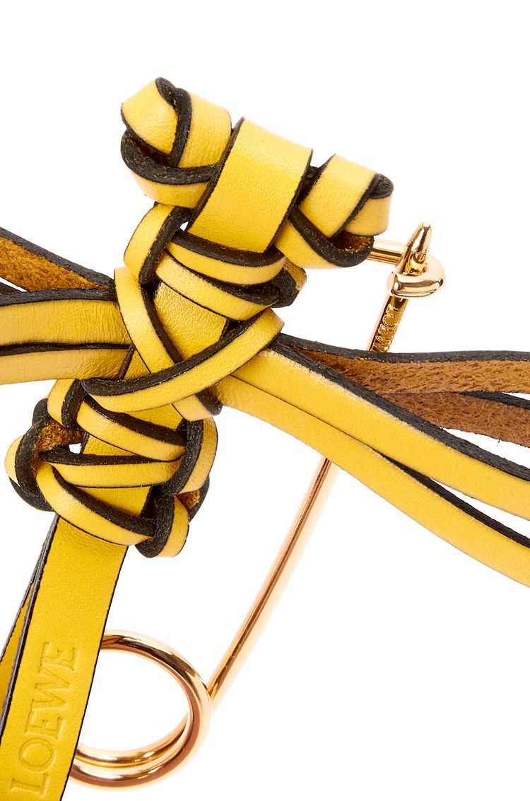 Dragonfly pin charm in calfskin