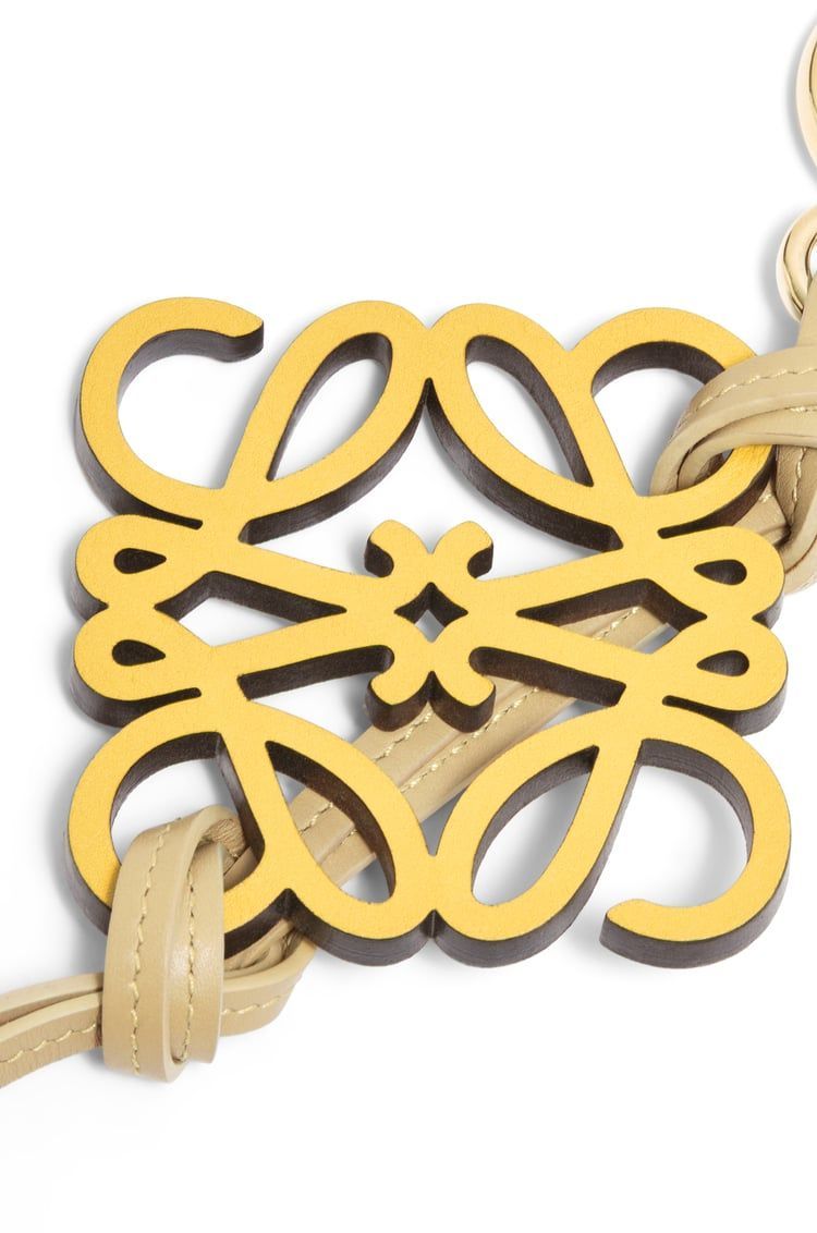 Anagram charm in classic calfskin and brass