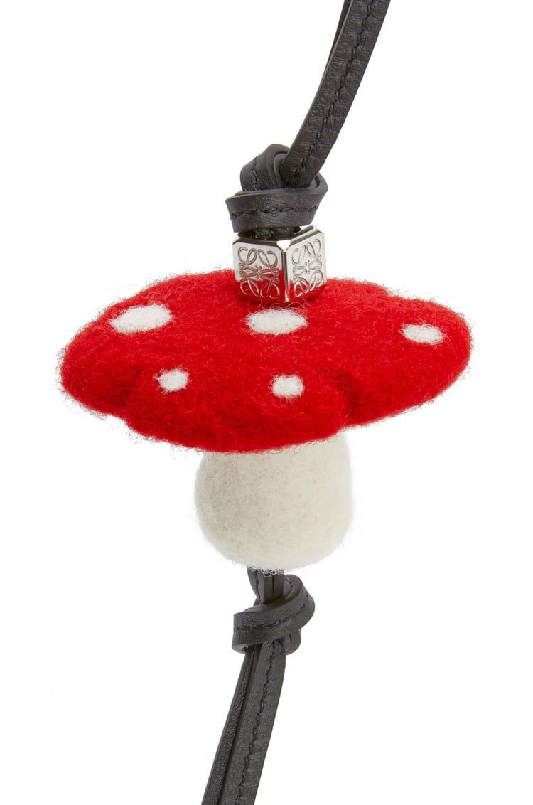 Mushroom charm in felt