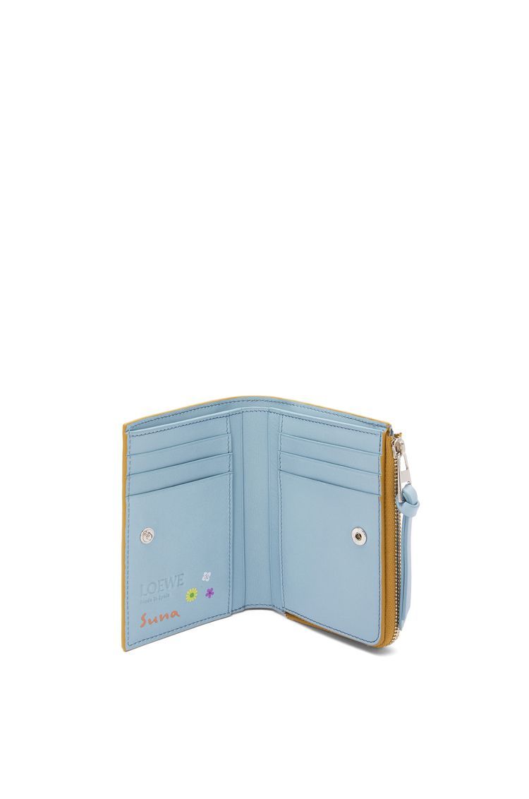 Tapir slim compact wallet in satin calfskin