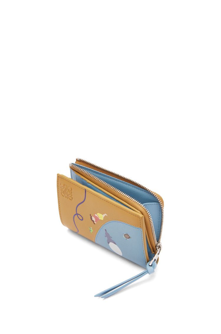 Tapir slim compact wallet in satin calfskin