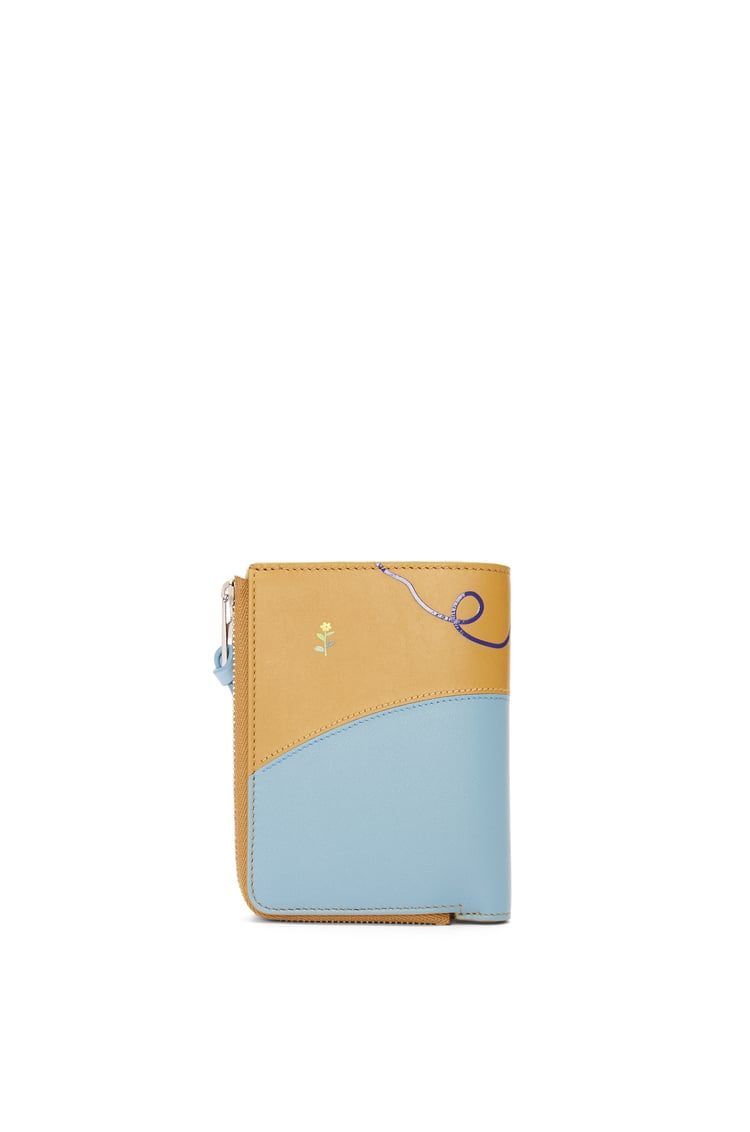 Tapir slim compact wallet in satin calfskin