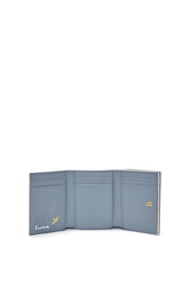 Elephant trifold wallet in satin calfskin