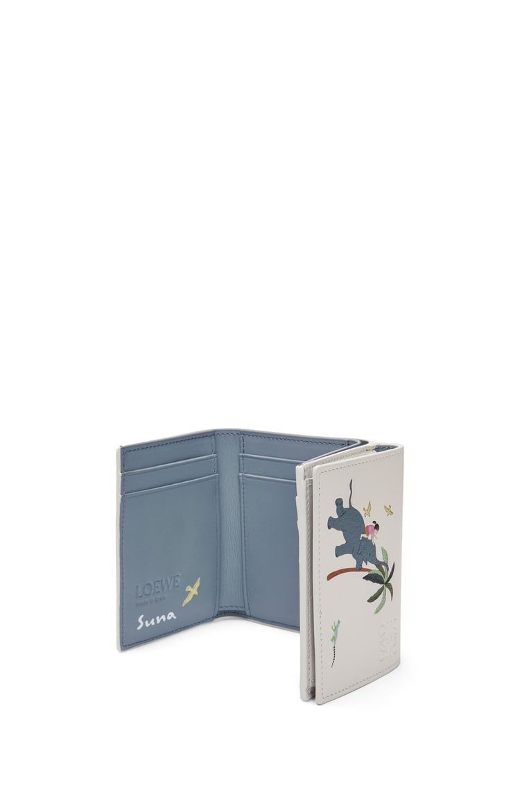 Elephant trifold wallet in satin calfskin