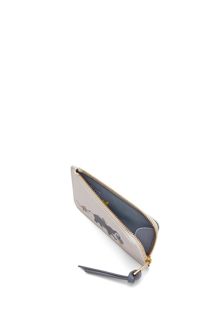 Elephant coin cardholder in satin calfskin