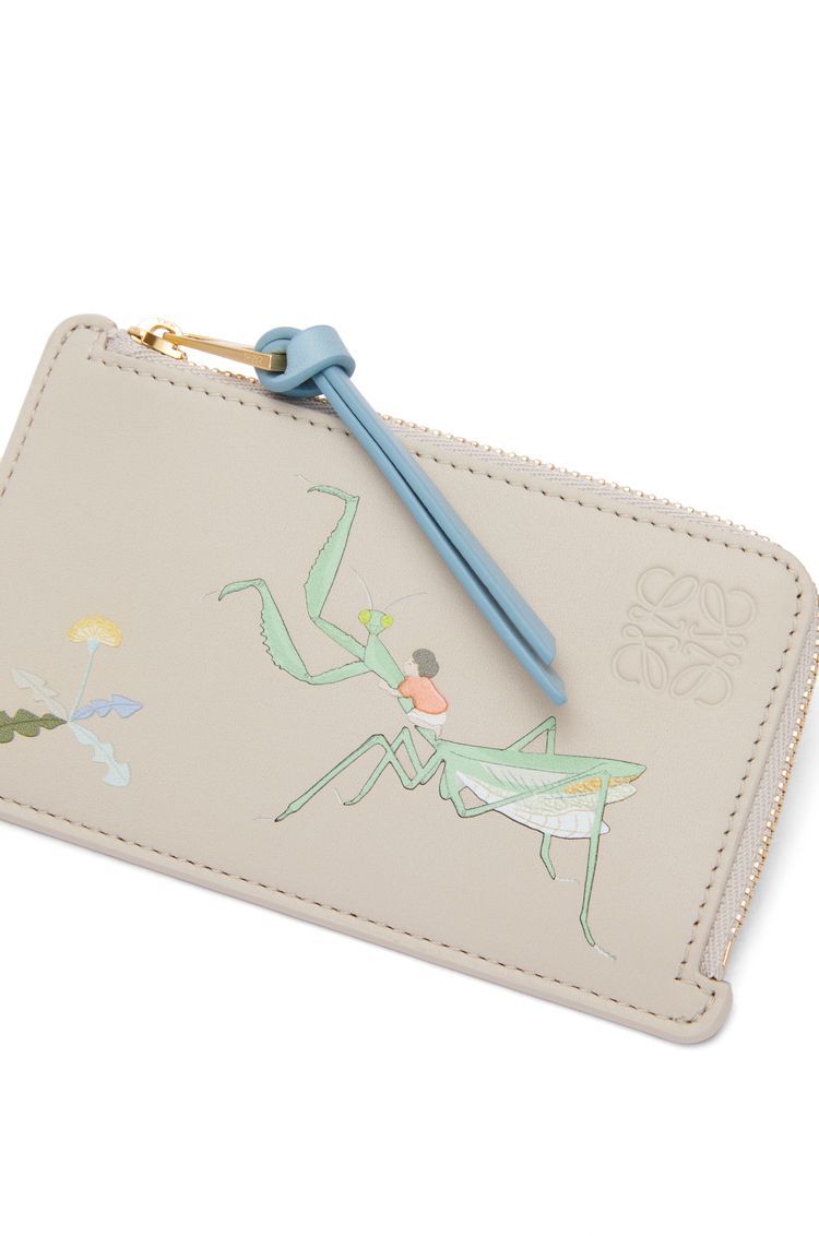 Insects coin cardholder in satin calfskin