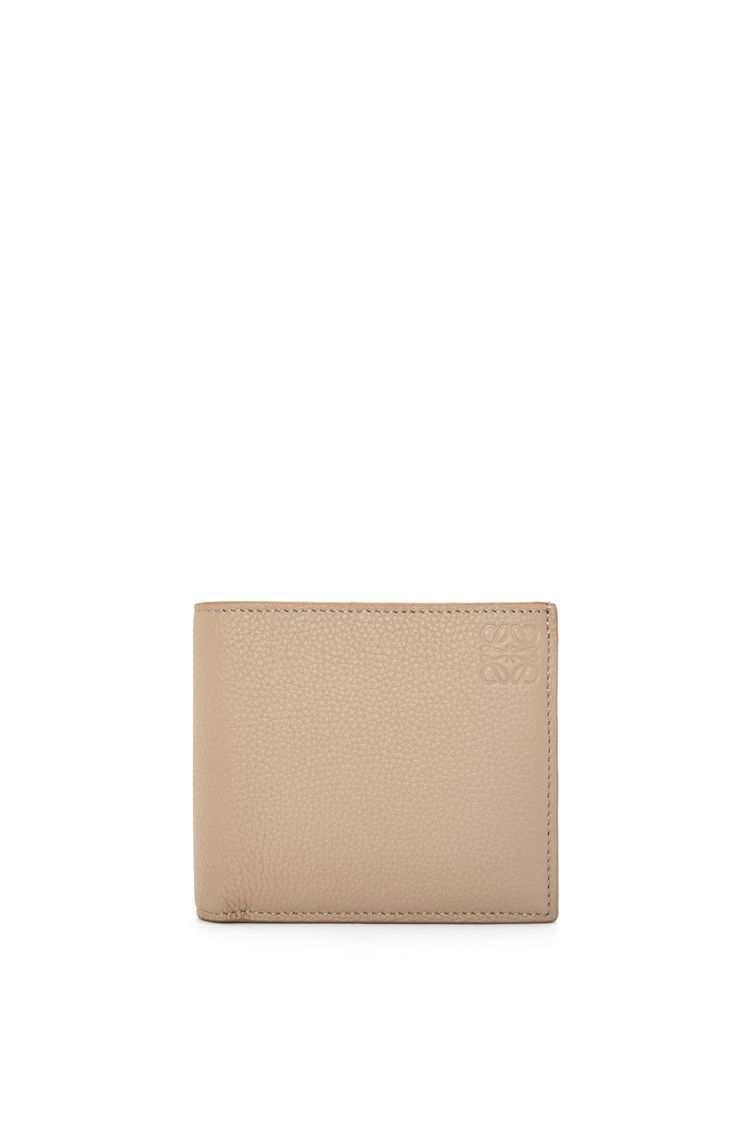 Bifold coin wallet in soft grained calfskin