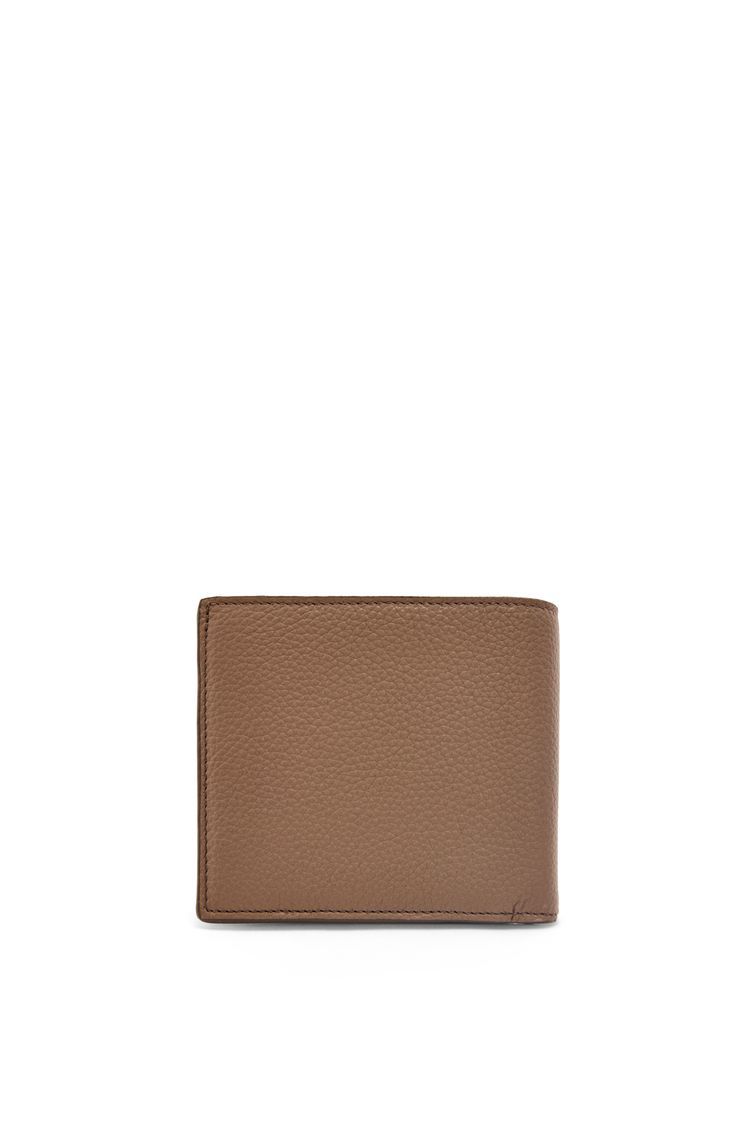 Bifold coin wallet in soft grained calfskin