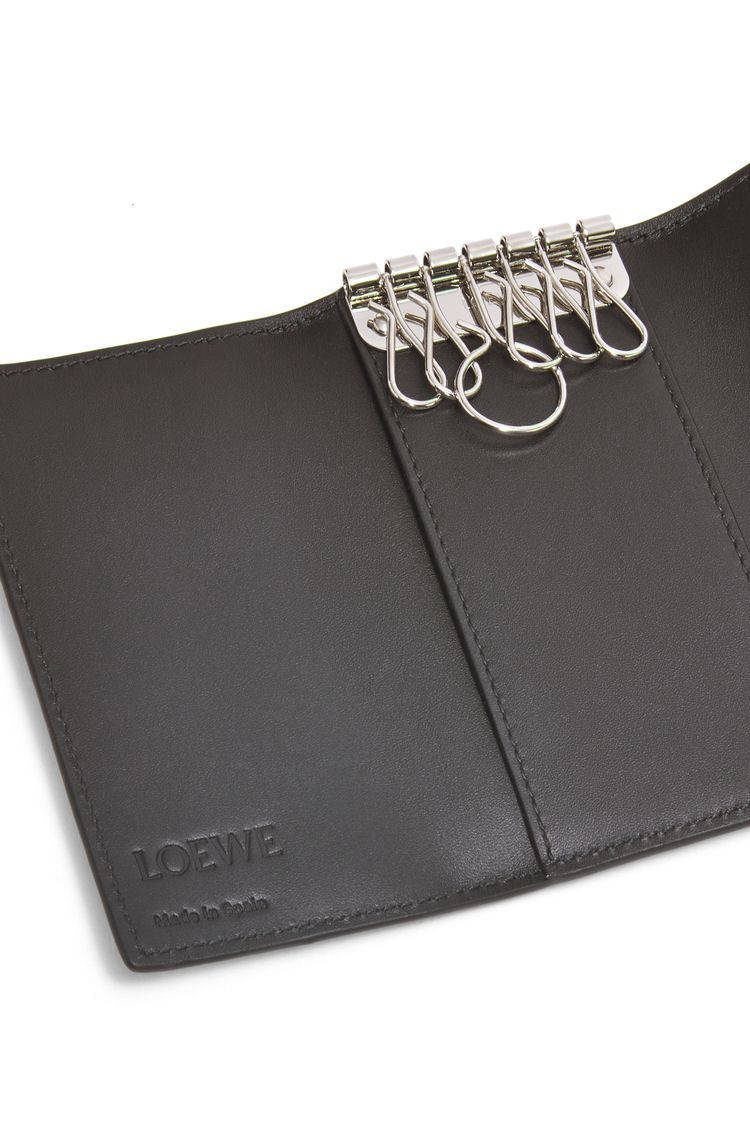 Key case in soft grained calfskin