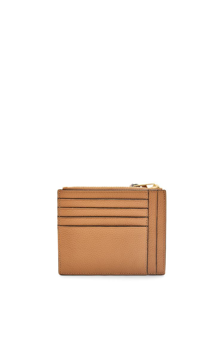Large coin cardholder in soft grained calfskin